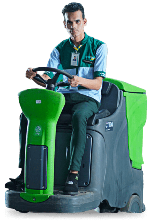 Ride on sweeping machine